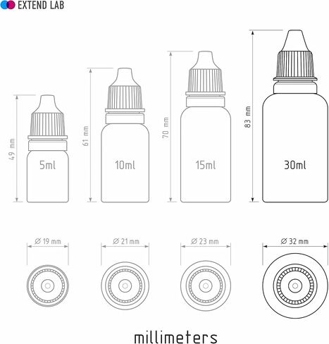 زجاجة قطارة بلاستيكية 10 قطع سعة 15 مل من EXTEND LAB - زجاجات قطارة عين قابلة للعصر - زجاجات قطارة صغيرة قابلة لإعادة الملء مع غطاء لولبي - مثالية للجوهر والزيت in Kuwait