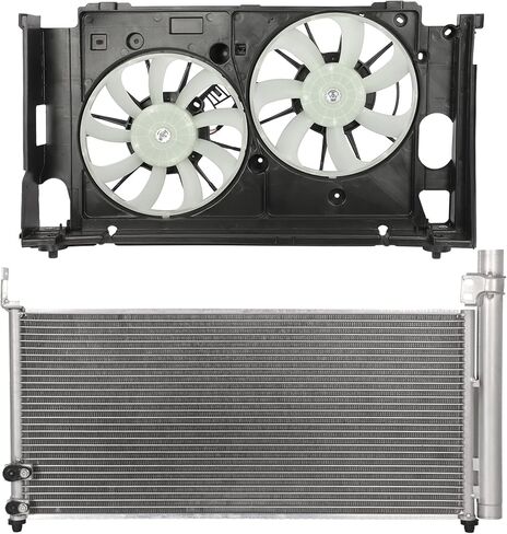 Cooling Fan Assembly Compatible with 2012-2017 for Toyota for Prius V 1.8L 2010-2015 for Toyota for Prius 1.8L,Radiator Fan Direct Fit Replacement for Engine Cooling Fan & Engine A/C Condenser in Saudi Arabia