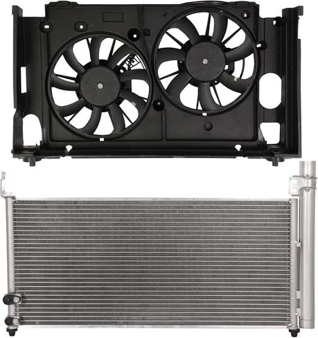 Cooling Fan Assembly Compatible with 2012-2017 for Toyota for Prius V 1.8L 2010-2015 for Toyota for Prius 1.8L,Radiator Fan Direct Fit Replacement for Engine Cooling Fan & Engine A/C Condenser in Saudi Arabia
