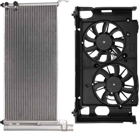 Cooling Fan Assembly Compatible with 2012-2017 for Toyota for Prius V 1.8L 2010-2015 for Toyota for Prius 1.8L,Radiator Fan Direct Fit Replacement for Engine Cooling Fan & Engine A/C Condenser in Saudi Arabia