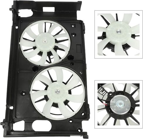Cooling Fan Assembly Compatible with 2012-2017 for Toyota for Prius V 1.8L 2010-2015 for Toyota for Prius 1.8L,Radiator Fan Direct Fit Replacement for Engine Cooling Fan & Engine A/C Condenser in Saudi Arabia