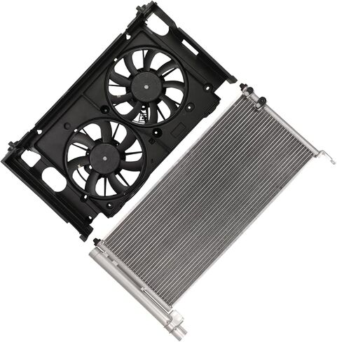 Cooling Fan Assembly Compatible with 2012-2017 for Toyota for Prius V 1.8L 2010-2015 for Toyota for Prius 1.8L,Radiator Fan Direct Fit Replacement for Engine Cooling Fan & Engine A/C Condenser in Saudi Arabia