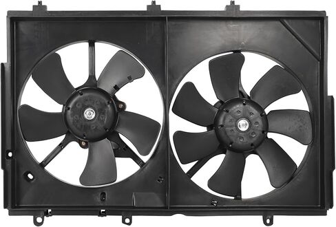 Radiator Cooling Fan Assembly Compatible with 2003 2004 2005 2006 for Mitsubishi for Outlander 2.4L, Black Radiator Fan Direct Fit Replacement for Engine Cooling Fan in Saudi Arabia