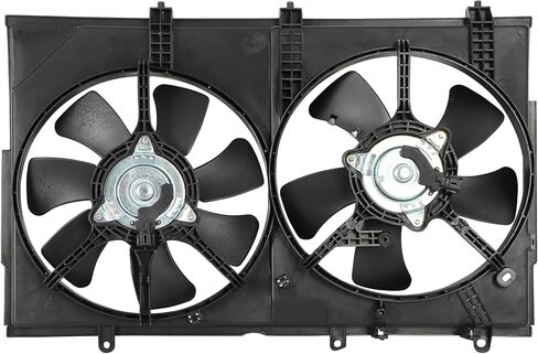 Radiator Cooling Fan Assembly Compatible with 2003 2004 2005 2006 for Mitsubishi for Outlander 2.4L, Black Radiator Fan Direct Fit Replacement for Engine Cooling Fan in Saudi Arabia