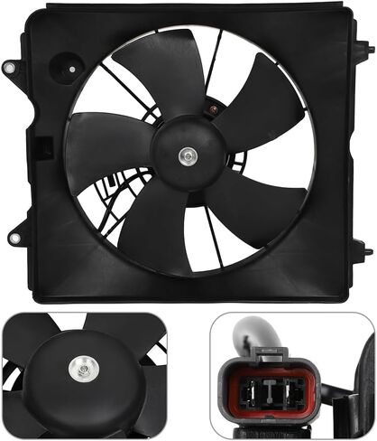 Radiator Cooling Fan Electric Fit 2007-2009 for Honda CR-V 2.4L 600820 Black in Saudi Arabia