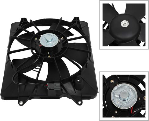 Radiator Cooling Fan Electric Fit 2007-2009 for Honda CR-V 2.4L 600820 Black in Saudi Arabia