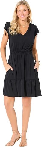 Swimsuits For All Women's Pack & Go Wrinkle-Resistant V-Neck Short Sleeve Cover Up Dress (Plus in Saudi Arabia