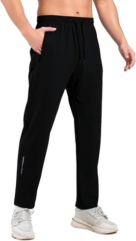 Mens Sweatpants with Zipper Pockets, 1 Pack Mens Joggers for Gym, Running, Quick Dry Sweatpants, Joggers for Men in Saudi Arabia