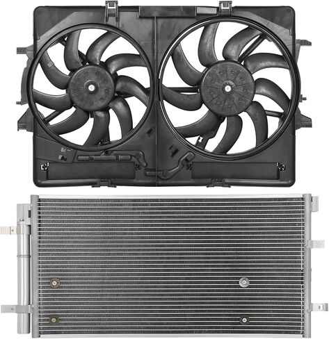 Cooling Fan Assembly Compatible with 2011-2012 for Audi for A4 1.8L 2013-2015 for Audi for S4 3.0L,Radiator Fan Direct Fit Replacement for Engine Cooling Fan & Engine A/C Condenser in Saudi Arabia