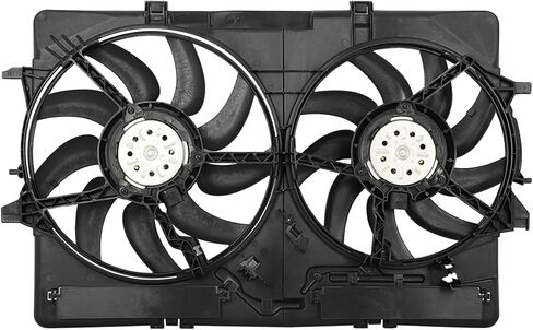 Cooling Fan Assembly Compatible with 2011-2012 for Audi for A4 1.8L 2013-2015 for Audi for S4 3.0L,Radiator Fan Direct Fit Replacement for Engine Cooling Fan & Engine A/C Condenser in Saudi Arabia