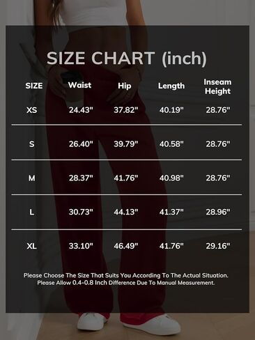 ATHMILE Women's Wide Leg Sweatpants High Waisted Baggy Interior Drawstring Joggers Straight Leg Sweat Pants with Pockets in Saudi Arabia