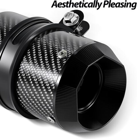 Motorcycle Exhaust, 2 inch Inlet Motorcycle Muffler, Slip On Muffler Exhaust with Mid Pipe, Fits Honda Kawasaki Z900 GSXR750 CBR650 more in Kuwait