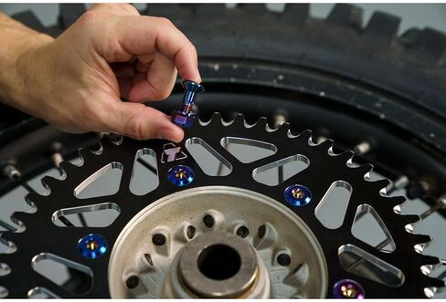 Tusk Titanium Sprocket Bolt Kit Burnt Blue Compatible with Yamaha YZ450F 2003-2025/YZ250F 2001-2025 in Saudi Arabia