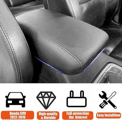 for Honda CRV 2012-2016 Center Console Cover - Middle Console Armrest Cover for Honda CRV Interior Accessories 2012 2013 2014 2015 2016 - Black in Kuwait