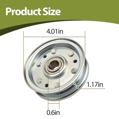 4Pack Idler Flat Pulley Compatible with King Kutter RFM Series Finish Mowers 4' 5' 6' Mowers Replace 164090 in Saudi Arabia