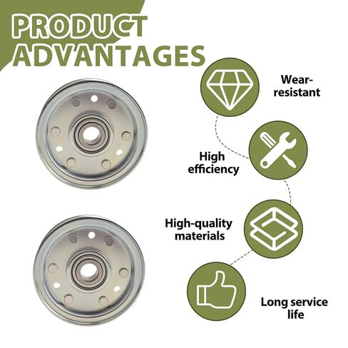 4Pack Idler Flat Pulley Compatible with King Kutter RFM Series Finish Mowers 4' 5' 6' Mowers Replace 164090 in Saudi Arabia