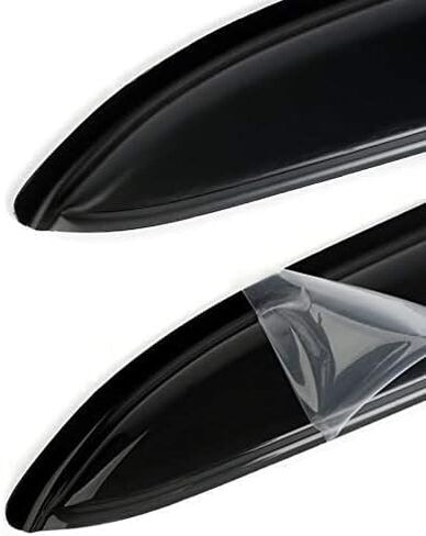 4 قطع أصلية من عاكس الرياح لنافذة التهوية متوافق مع 2005-2009 هامر H3، ظلال حماية من المطر والدخان الداكن والشمس والثلج، وشريط مقاوم للشمس على واقي النافذة الجانبية 94501 in Kuwait