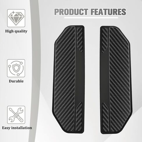 HZEL 2PCS Car Side Mirror Visor Rain Guards, Carbon Fiber Vehicle Rear View Mirror Rain Shield Cover, Automotive Exterior Rearview Visor Eyebrow Protector, Universal for SUV Van Truck in Saudi Arabia