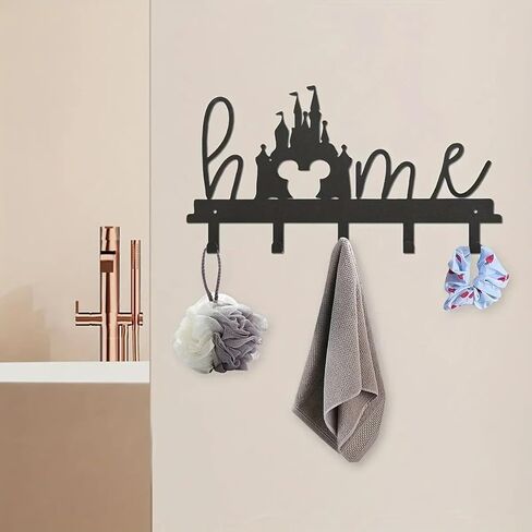 Modern Style Decoration Metal Mouse Castle Hook Decor Wall Art Decorations Hanging Sculpture for Decorate Living Room, Dining Room, Bedroom or Outdoor in Saudi Arabia