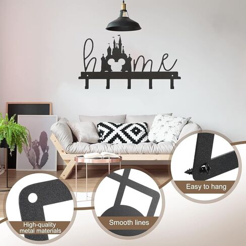 Modern Style Decoration Metal Mouse Castle Hook Decor Wall Art Decorations Hanging Sculpture for Decorate Living Room, Dining Room, Bedroom or Outdoor in Saudi Arabia