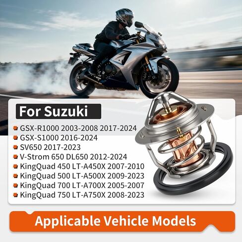 Thermostat Assembly for Suzuki KingQuad V-Strom 450 500 650 700 750 DL650 GSX-R1000 GSX-S1000 SV650 2003-2024 17670-06G60 17670-06G61 in Saudi Arabia