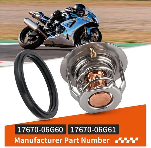 Thermostat Assembly for Suzuki KingQuad V-Strom 450 500 650 700 750 DL650 GSX-R1000 GSX-S1000 SV650 2003-2024 17670-06G60 17670-06G61 in Saudi Arabia
