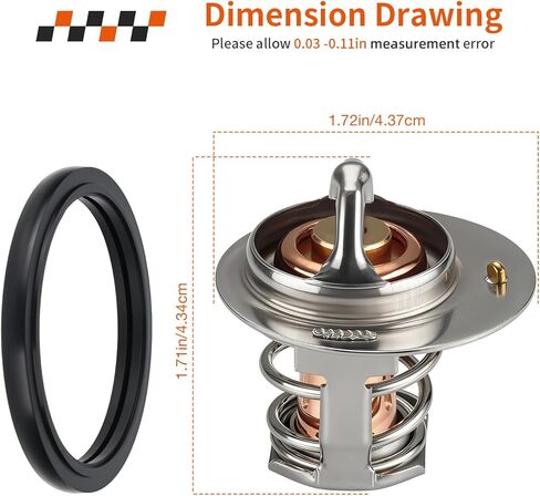Thermostat Assembly for Suzuki KingQuad V-Strom 450 500 650 700 750 DL650 GSX-R1000 GSX-S1000 SV650 2003-2024 17670-06G60 17670-06G61 in Saudi Arabia