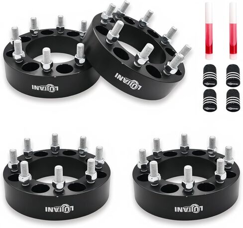 4 Pack 8x170mm Wheel Spacers for Ford F250 F350 Super Duty, 2" Thick Forged Hubcentric Tire Spacer, M14x1.5 Thread Studs & 125mm Centric Bore, 8 Lug Hub Centric Wheel Adapters in Kuwait