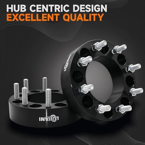 4 Pack 8x170mm Wheel Spacers for Ford F250 F350 Super Duty, 2" Thick Forged Hubcentric Tire Spacer, M14x1.5 Thread Studs & 125mm Centric Bore, 8 Lug Hub Centric Wheel Adapters in Kuwait