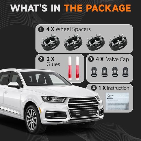 4 Pack 8x170mm Wheel Spacers for Ford F250 F350 Super Duty, 2" Thick Forged Hubcentric Tire Spacer, M14x1.5 Thread Studs & 125mm Centric Bore, 8 Lug Hub Centric Wheel Adapters in Kuwait