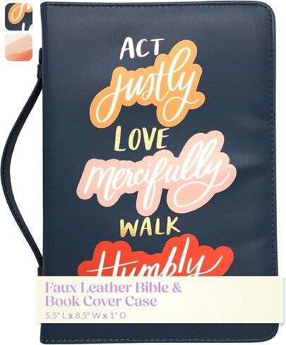 Eccolo Zippered Bible and Book Cover Case for Men and Women, Holds & Protects Standard 5.5 x 8.5 Bibles in Kuwait