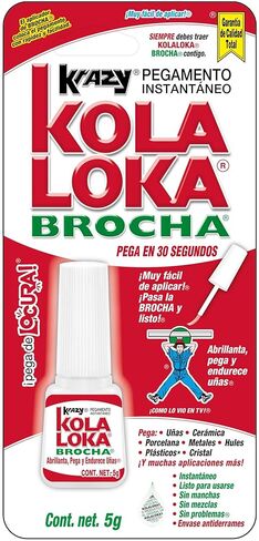 Kola Loka Brocha Brush-On Nail Glue, 5 g – Fast Drying Adhesive for Press-On and Fake Nails in Saudi Arabia