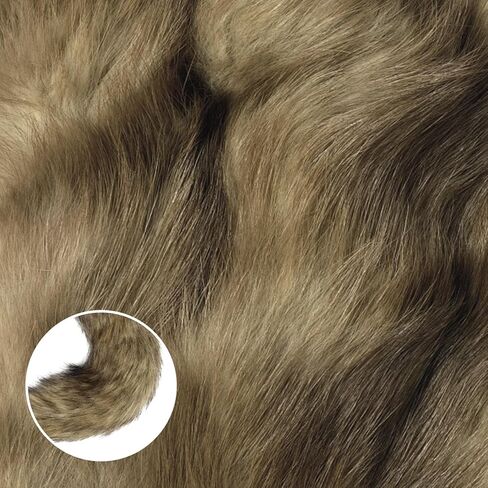 4 Pcs Faux Fur Cat Fox Wolf Ear and Tail Paw Gloves Set Furry Costume Funny Gifts Halloween Christmas for Adult,Men and Women Costume Accessories,Grass Yellow in Saudi Arabia