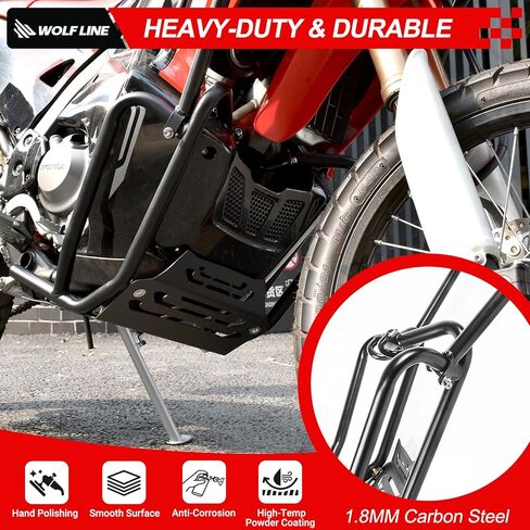 Motorcycle Engine Guard Crash Bar with Skid Plate for CRF250L Rally 2017 2018 2019 2020 Highway Bar Bumper in Kuwait