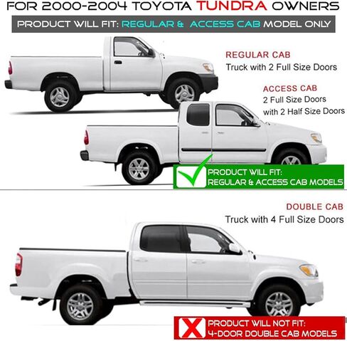 Headlight Assembly for 2000 2001 2002 2003 2004 Toyota Tundra Regular and Access Cab Halogen Head Light Headlamp, Chrome Housing Clear Lens Driver and Passenger Side,Replace # TO2502129,TO2503129 in Saudi Arabia