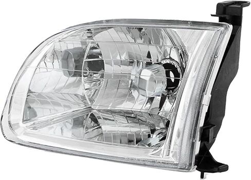 Headlight Assembly for 2000 2001 2002 2003 2004 Toyota Tundra Regular and Access Cab Halogen Head Light Headlamp, Chrome Housing Clear Lens Driver and Passenger Side,Replace # TO2502129,TO2503129 in Saudi Arabia
