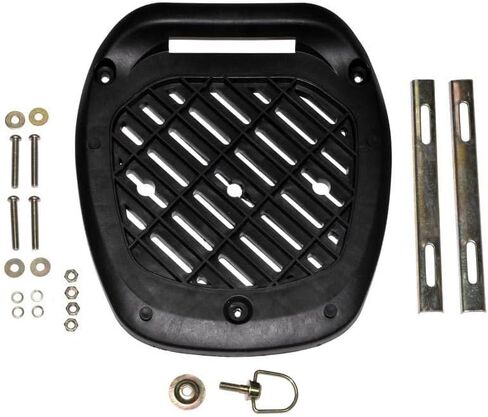 AlveyTech Rear Top Case Small Scooter Trunk - Replacement Black Plastic Rear Vehicle Box, Helmet Holder, Secure Storage Part, for 50cc/250cc Vespas, Moped, Mobility E-Scooter, Motorcycle, DIY Install in Saudi Arabia