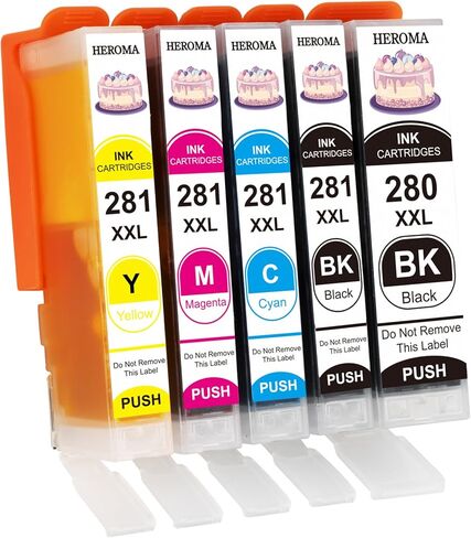 PGI-280XXL CLI-281XXL 280XL 281XL خراطيش الحبر استبدال لطابعات Canon PIXMA TS702 TS702a TR8620 TR8620a TR7520 TS6320 TS9520a in Kuwait