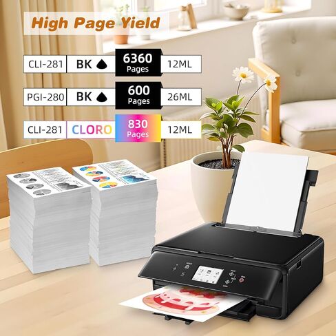 PGI-280XXL CLI-281XXL 280XL 281XL خراطيش الحبر استبدال لطابعات Canon PIXMA TS702 TS702a TR8620 TR8620a TR7520 TS6320 TS9520a in Kuwait