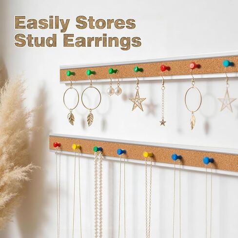 LILXIU 5 PCS Aluminum Trim Cork Board Strips for Walls 45.66 * 1.18 Inch Cork Strips Bulletin Bar Strip with Accessories Bulletin Board Strip for Home Office Classroom Decor in Kuwait