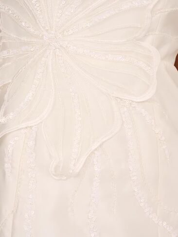 Adrianna Papell Women's Beaded Petal Mikado Dress in Saudi Arabia