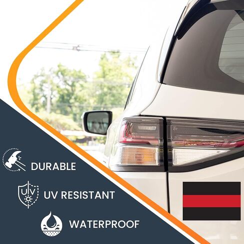 ملصق مغناطيسي رفيع بخط أحمر Magnet Me Up، مقاس 4x6 بوصة، أحمر وأسود، مغناطيس سيارات شديد التحمل للسيارة أو الشاحنة أو سيارات الدفع الرباعي، لدعم رجال الإطفاء وإدارات الإطفاء المحلية، صنع في الولايات المتحدة الأمريكية in Saudi Arabia