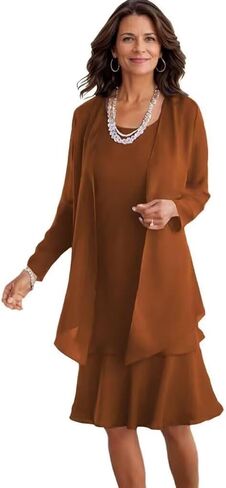 2 Pieces Mother of The Bride Dresses for Wedding Guest Formal Evening Dress with Jacket JH009 in Saudi Arabia
