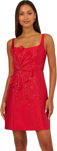 Adrianna Papell Women's Beaded Petal Mikado Dress in Saudi Arabia