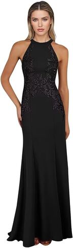 Mermaid Mother of The Bride Dresses Long Chiffon Halter Lace Formal Evening Gowns for Wedding Guest JH046 in Saudi Arabia