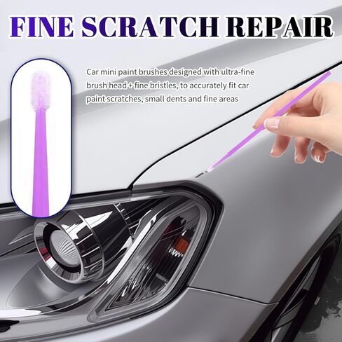 100PCS Mini Car Touch Up Paint Brushes,Single-Use Micro Brushes for Fine Detail Car Paint Scratch Repair,Portable Micro Applicator Brush Cars Accessories for Paints Chip Repair in Saudi Arabia
