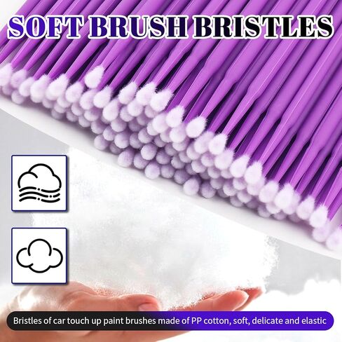 100PCS Mini Car Touch Up Paint Brushes,Single-Use Micro Brushes for Fine Detail Car Paint Scratch Repair,Portable Micro Applicator Brush Cars Accessories for Paints Chip Repair in Saudi Arabia
