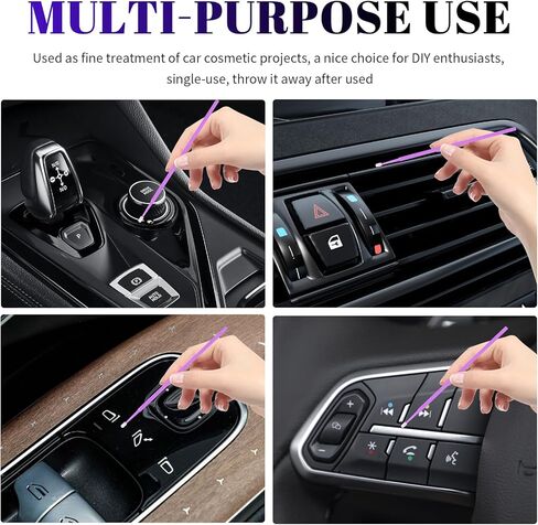 100PCS Mini Car Touch Up Paint Brushes,Single-Use Micro Brushes for Fine Detail Car Paint Scratch Repair,Portable Micro Applicator Brush Cars Accessories for Paints Chip Repair in Saudi Arabia