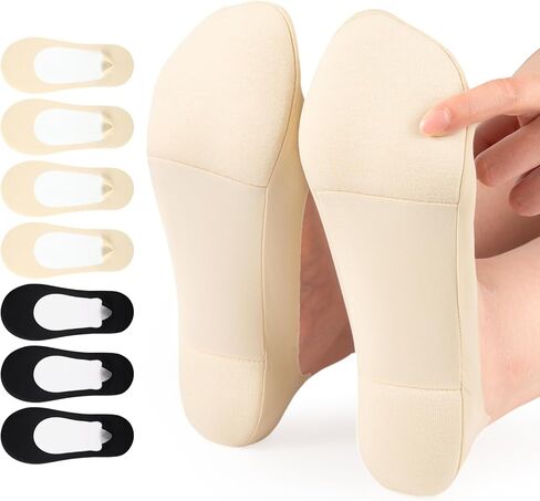 7 أزواج من الجوارب النسائية من Heatuff، مبطنة وغير قابلة للانزلاق، ذات قصة منخفضة غير مرئية، للأحذية المسطحة in Kuwait