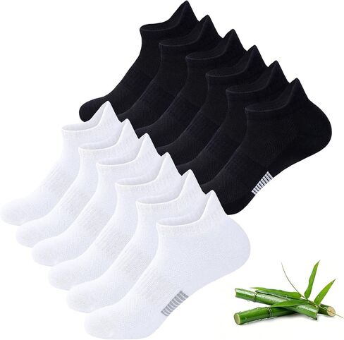 Ankle Socks for Women, 6 Pairs Breathable Bamboo Viscose Low Cut Thin Socks,Moisture Wicking Casual Sports Running in Saudi Arabia